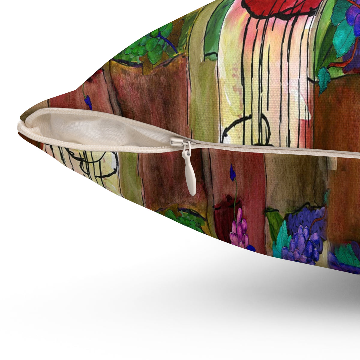 Tuscany Wine Bar Decorative Pillow — Abstract Candlelight Art