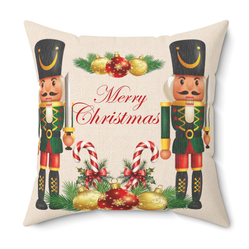 Nutcracker Merry Christmas Decorative Pillow