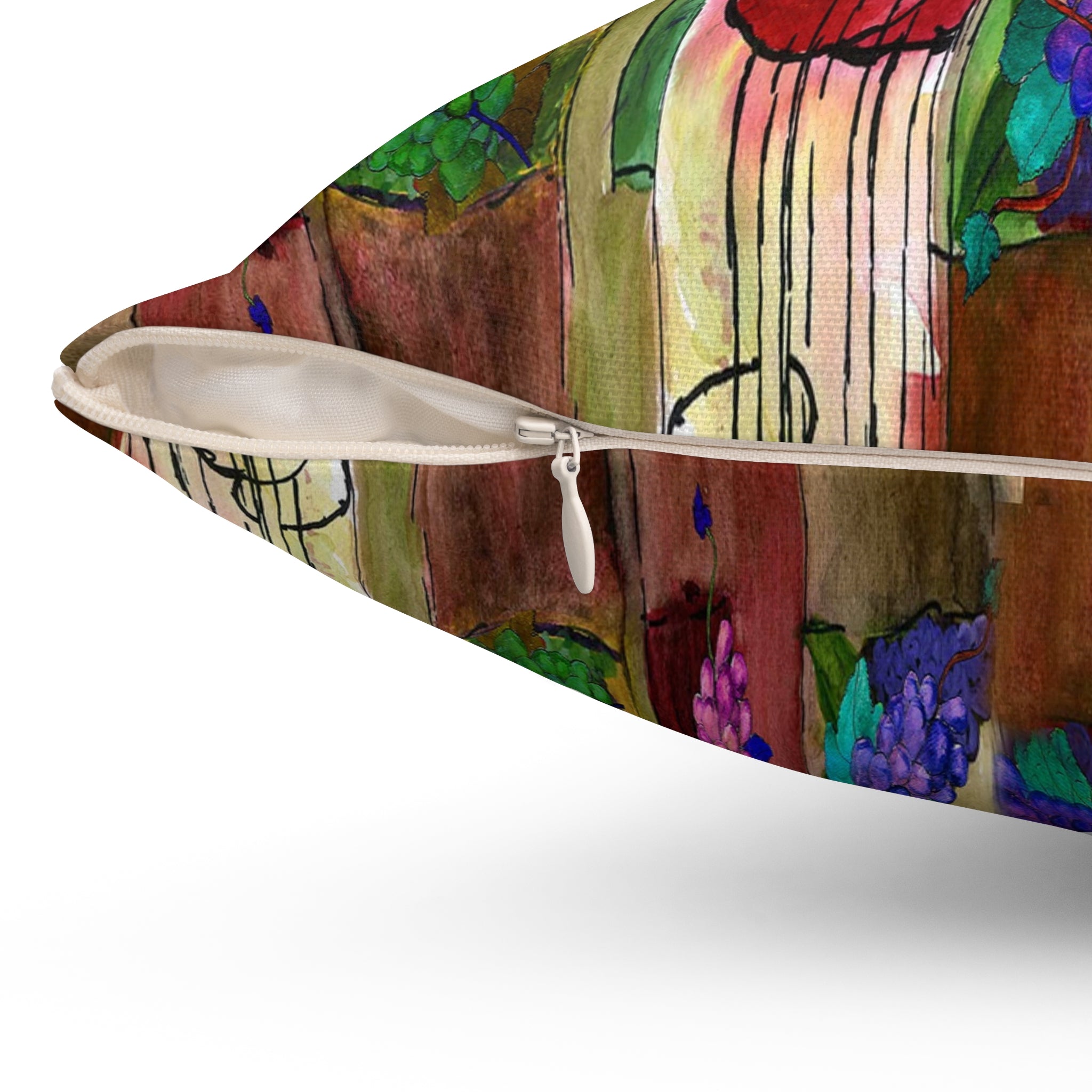 Tuscany Wine Bar Decorative Pillow — Abstract Candlelight Art