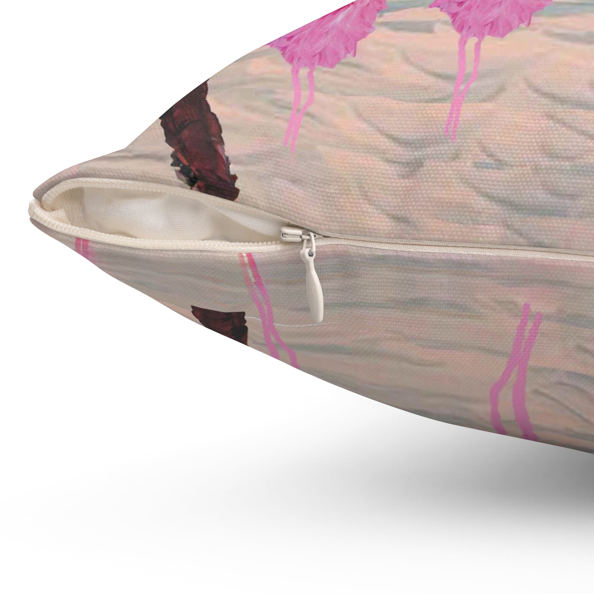 Tropical Flamingo Pillow - Pink Flamingo Beach Decorative Throw Pillow