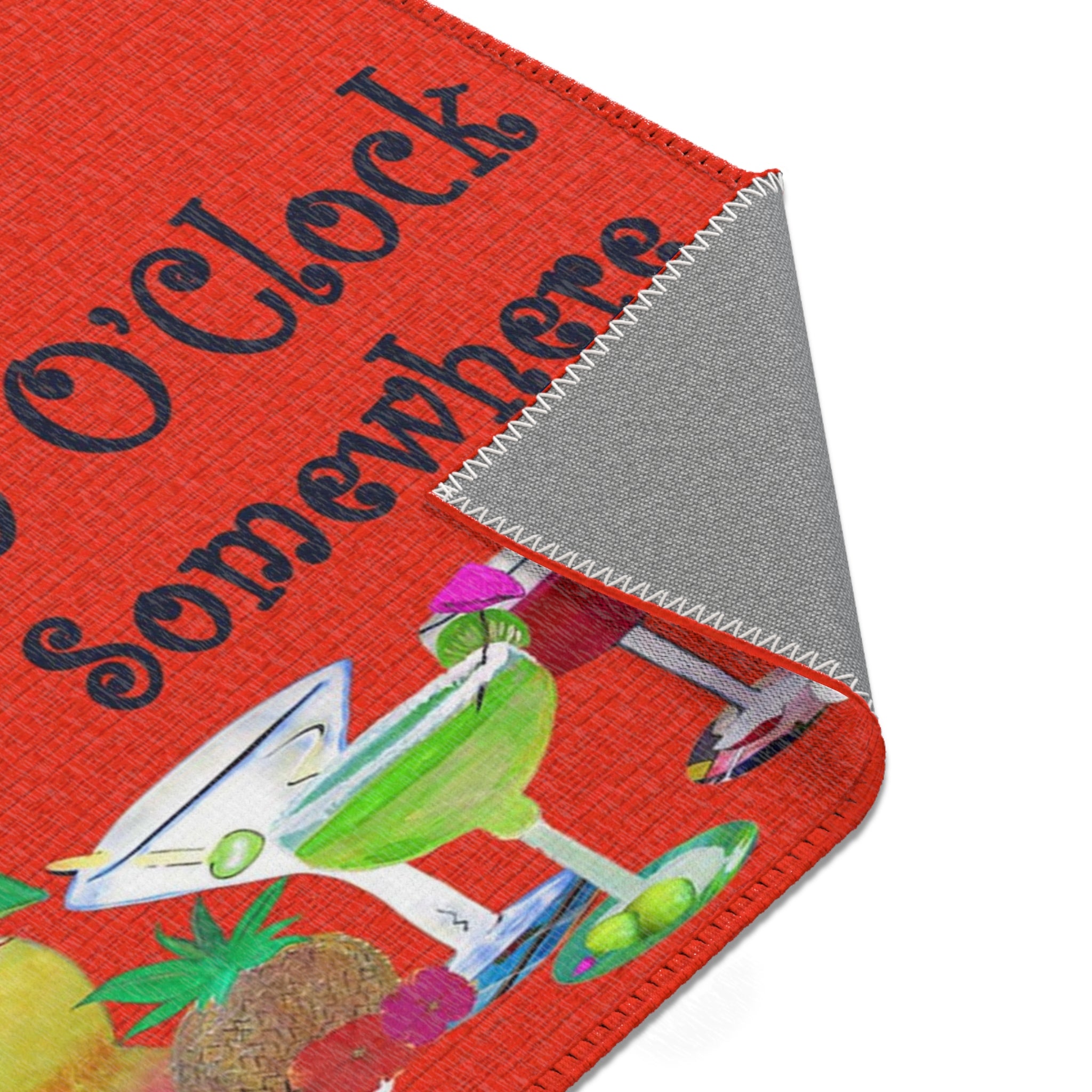 It's 5 O'Clock Somewhere Parrot Area Rug