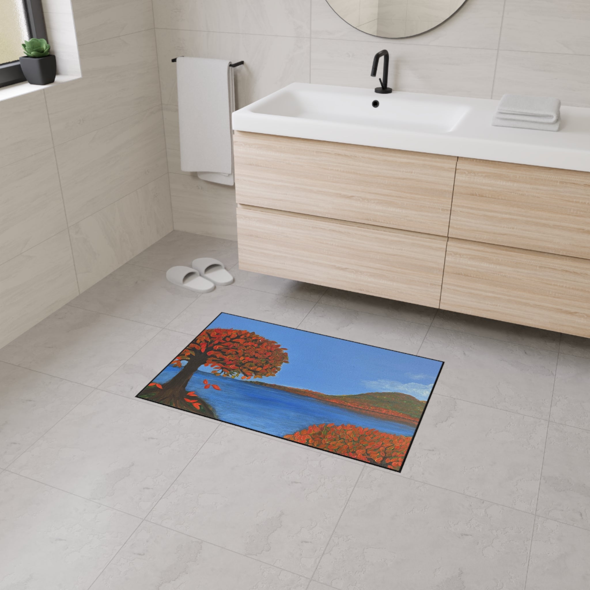 Autumn Lakeside Floor Mat — Heavy Duty Non-Slip Entrance Rug
