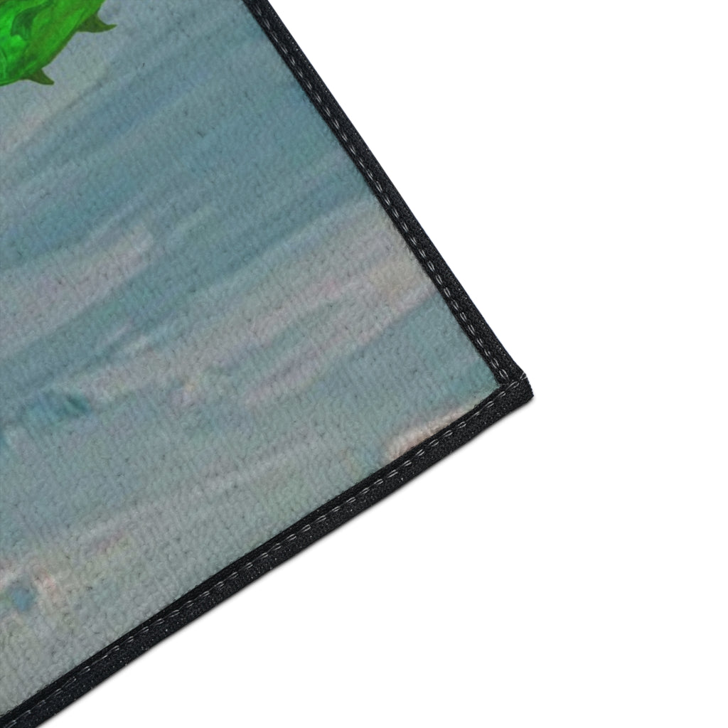 Christmas Fish Floor Mat — Merry Christmas Santa Hat Fish Holiday Door Mat