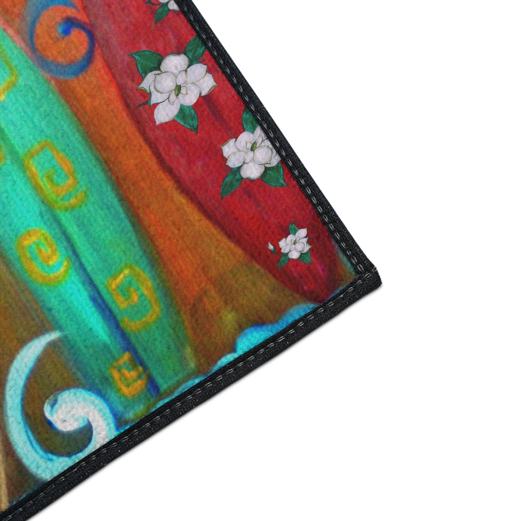Surfboard Beach Floor Mat — Heavy Duty Tropical Welcome Mat