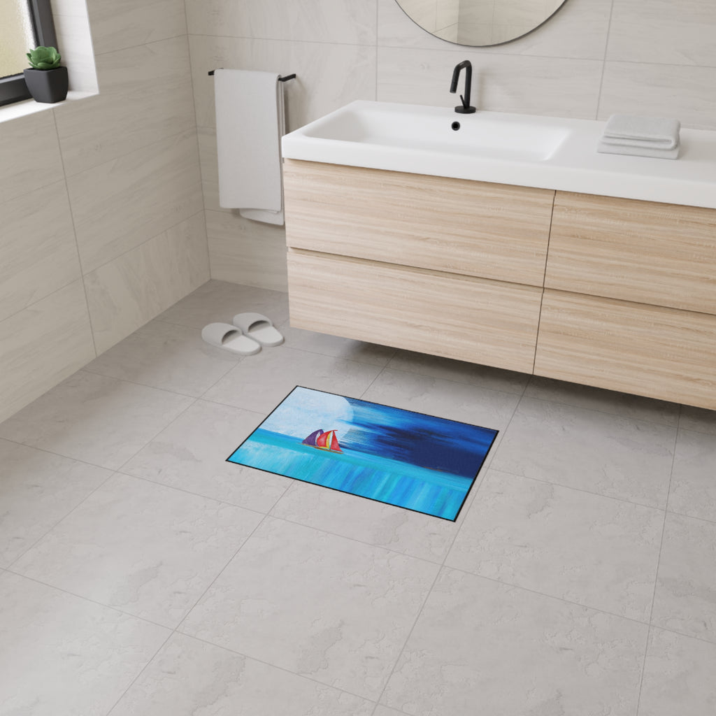 Sailboat Moonlight Heavy-Duty Floor Mat
