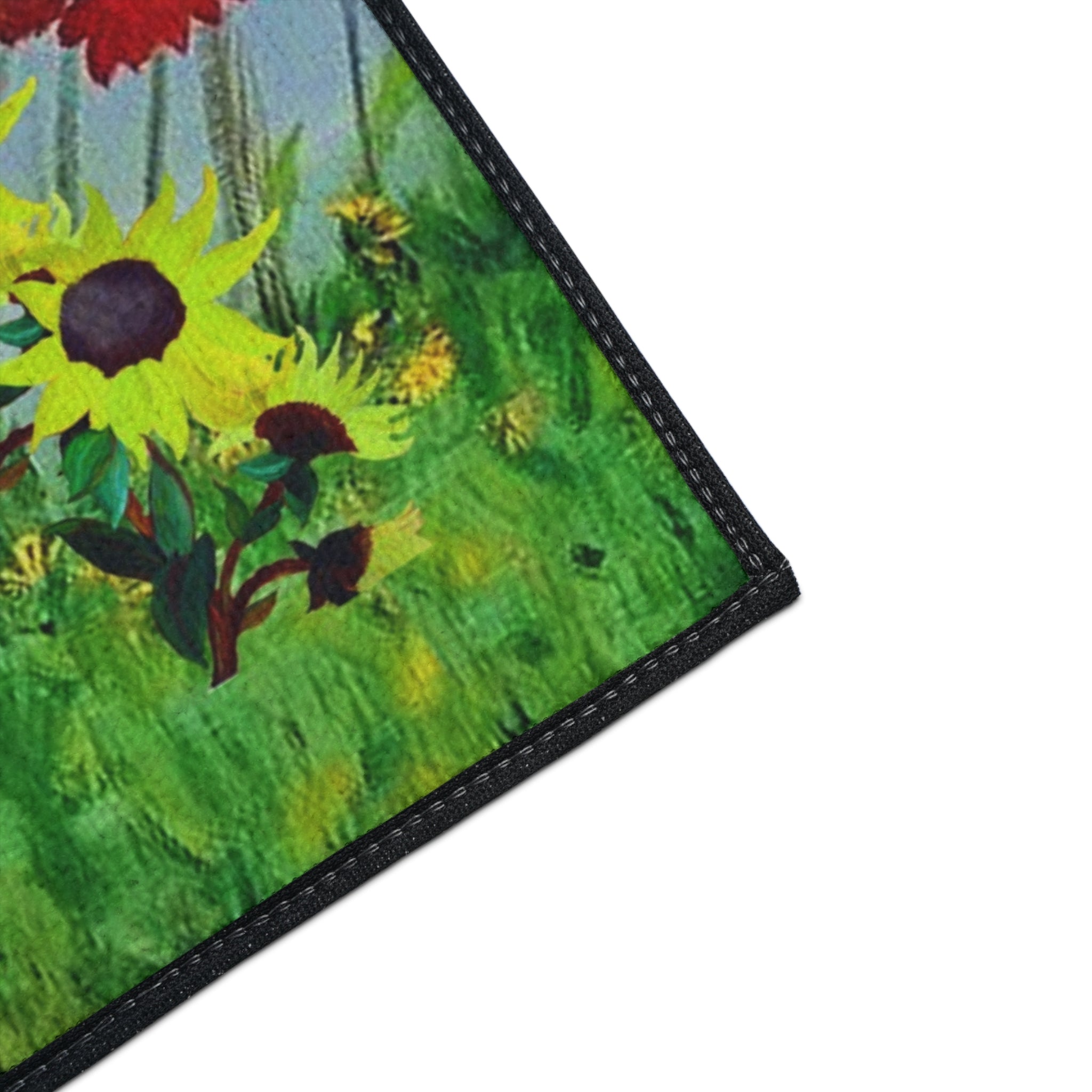Gnome in Wildflower Garden Heavy Duty Floor Mat