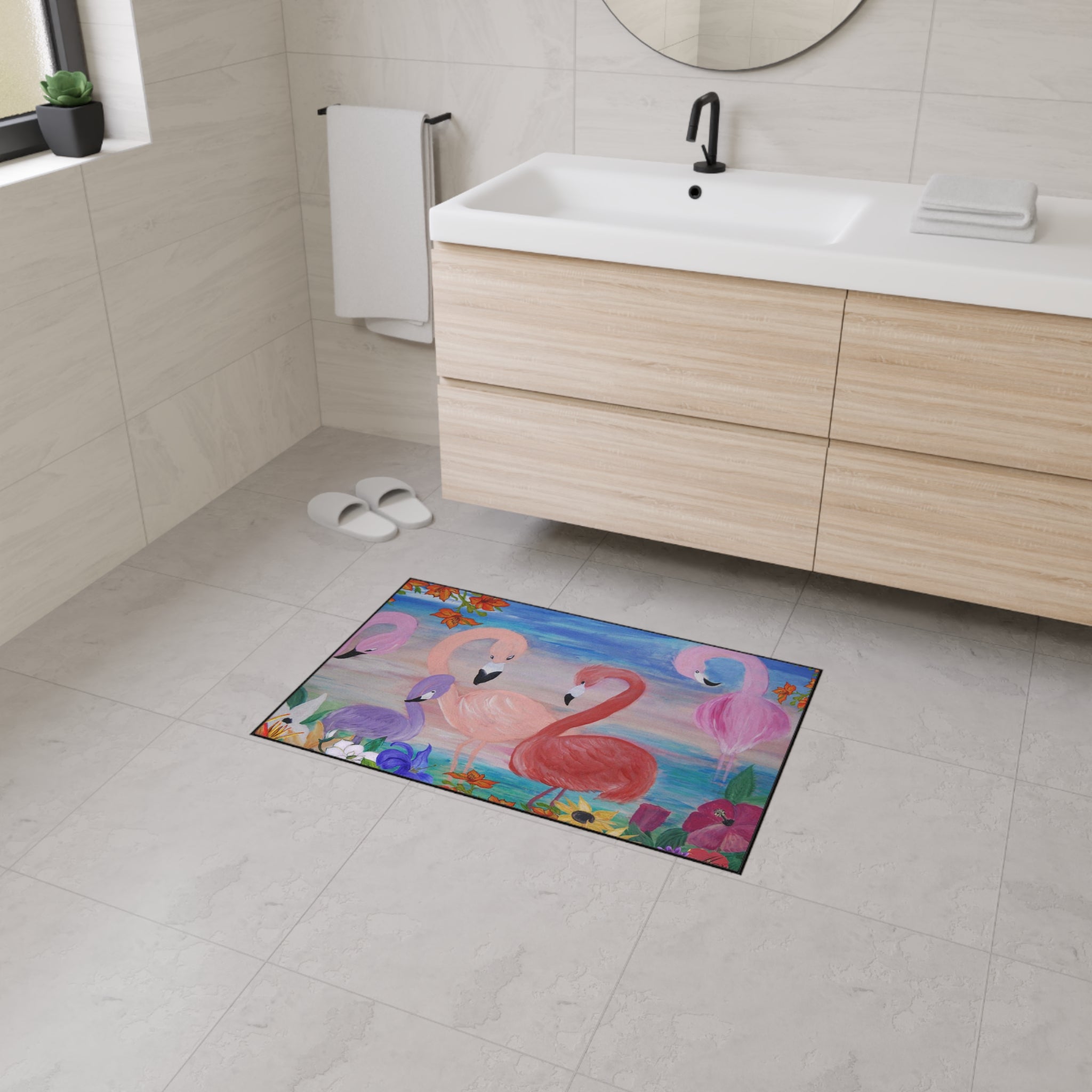 Flamingo Garden Heavy Duty Floor Mat