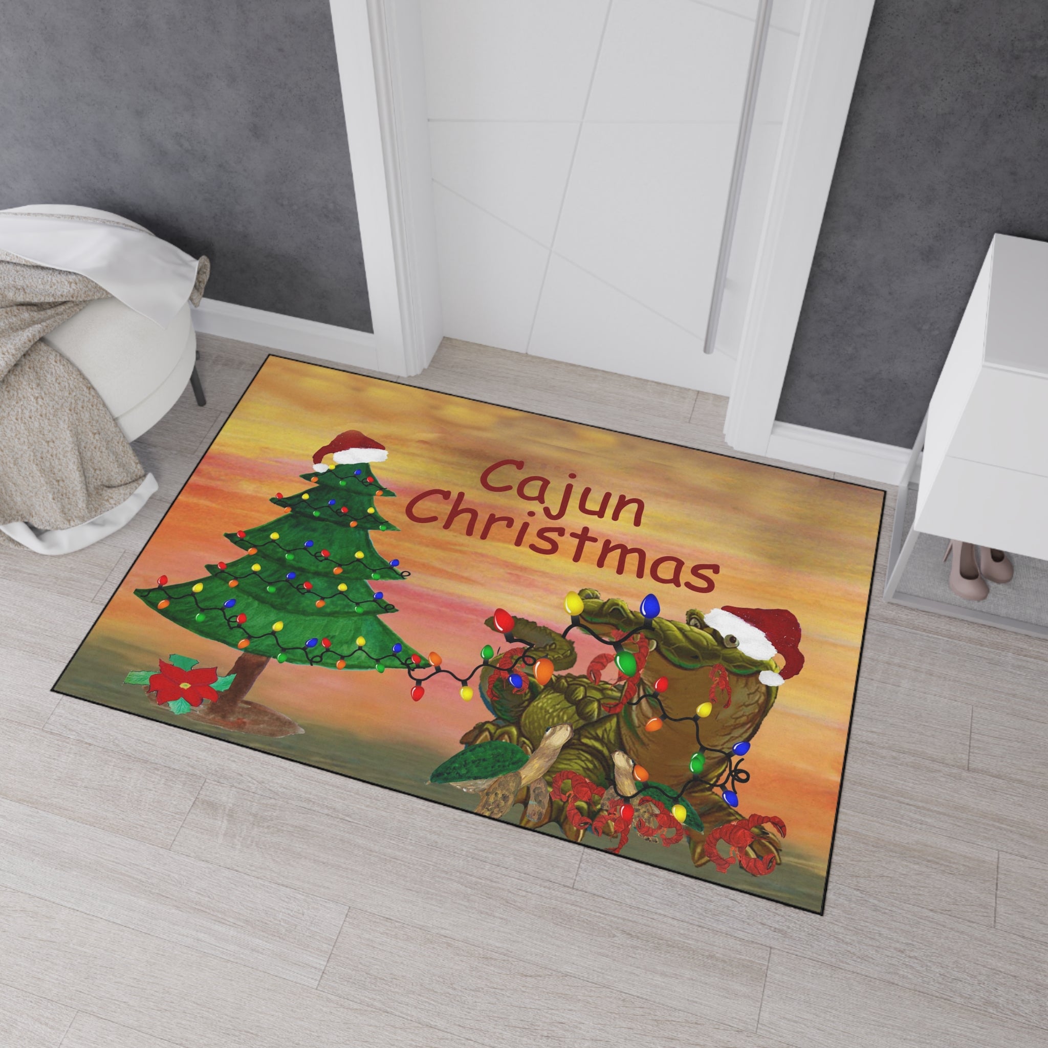 Cajun Christmas Heavy-Duty Floor Mat