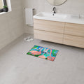 Flamingo Tropical Heavy Duty Floor Mat — Colorful Pink Birds Doormat