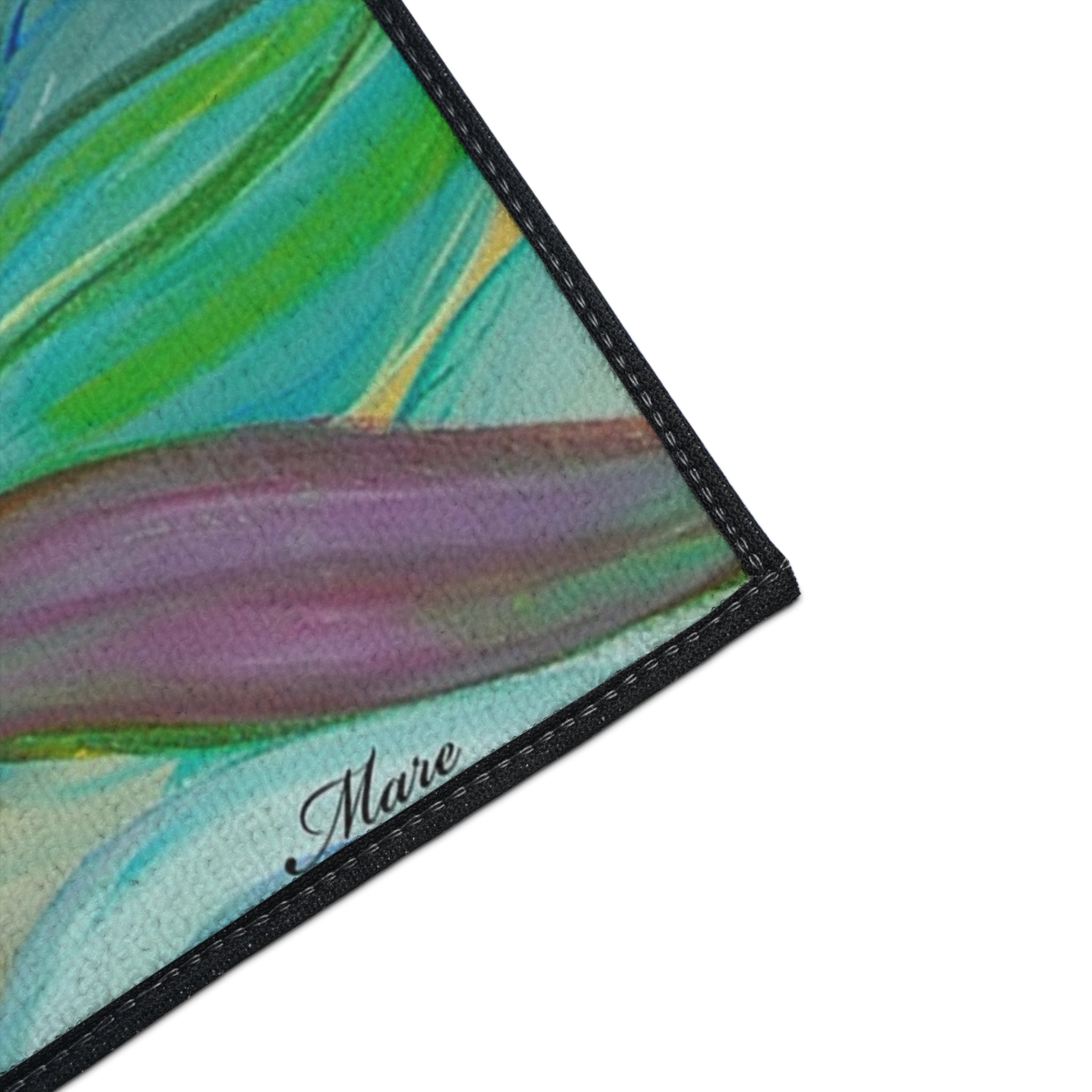 Floral Bloom Heavy Duty Floor Mat – Colorful Tropical Flowers Welcome Rug