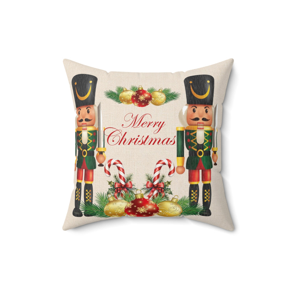 Nutcracker Merry Christmas Decorative Pillow