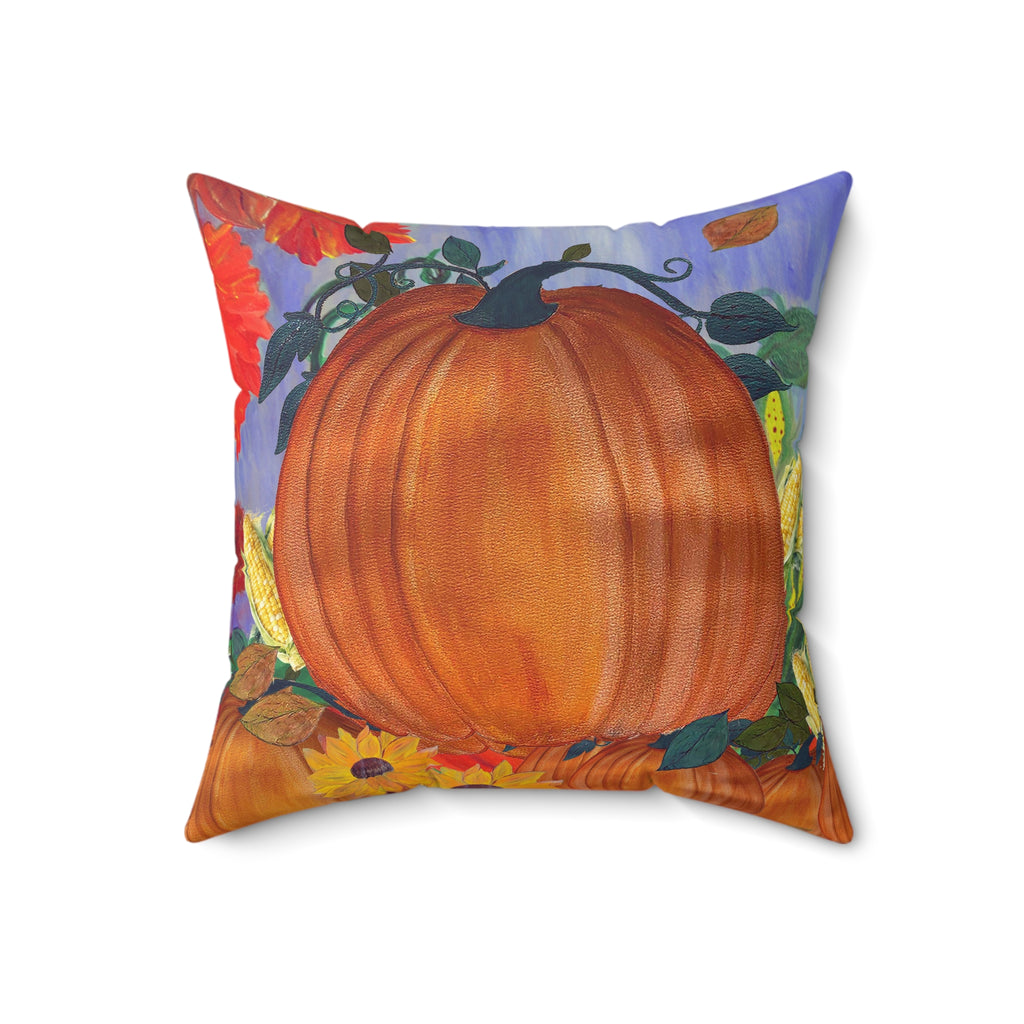 Thanksgiving Holiday Autumn Pumpkin Patch Decorative Pillow