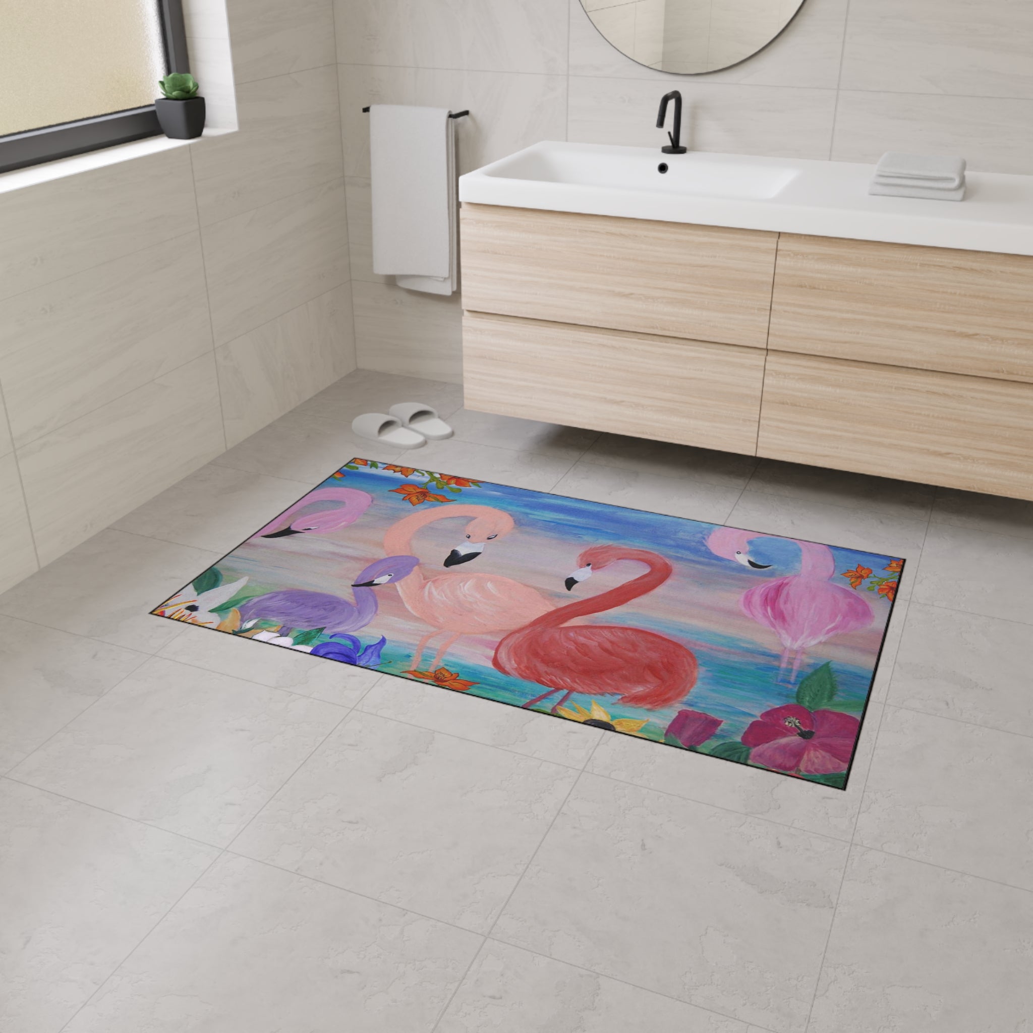 Flamingo Garden Heavy Duty Floor Mat