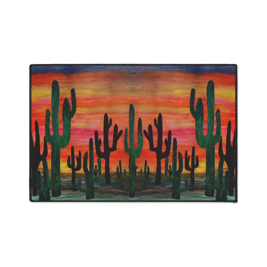 Desert Sunset Cactus Floor Mat