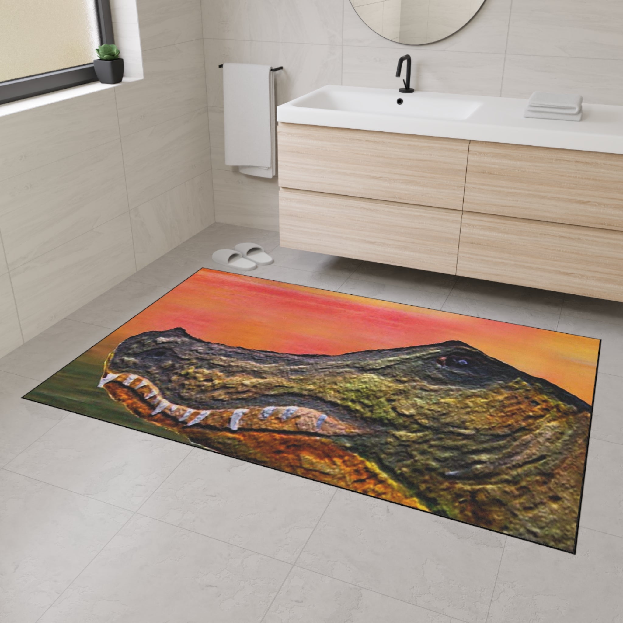 Alligator Head Heavy Duty Floor Mat – Rugged Tropical Entrance Rug