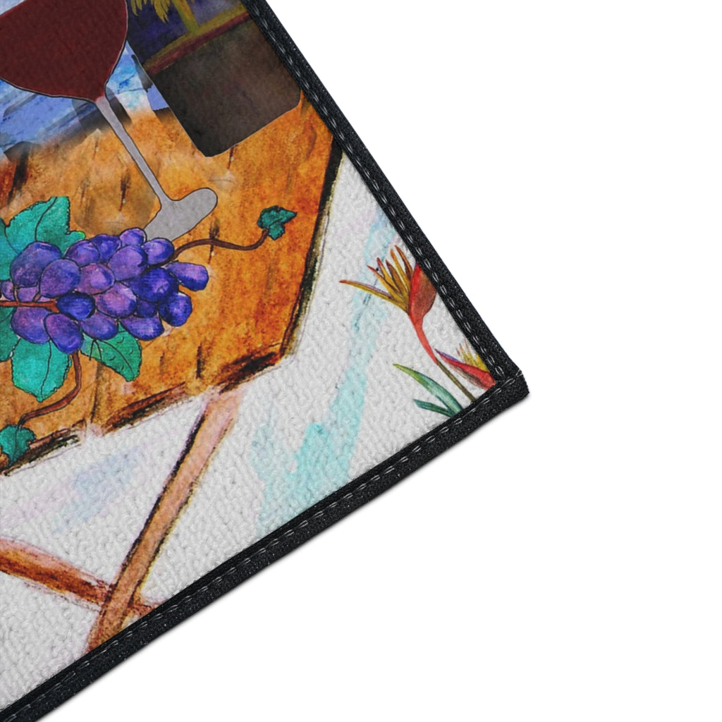 Romantic Picnic Beach Sunset Wine Heavy Duty Floor Mat