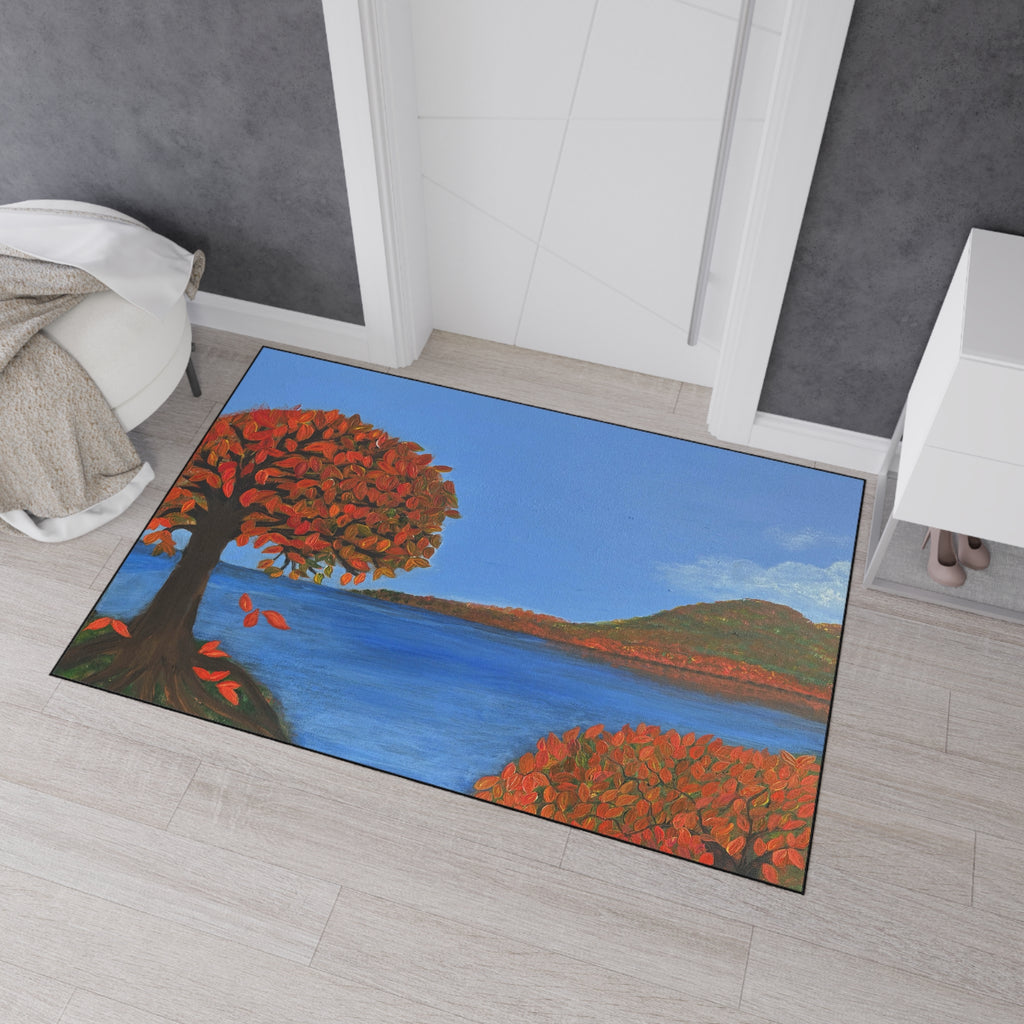 Autumn Lakeside Floor Mat — Heavy Duty Non-Slip Entrance Rug