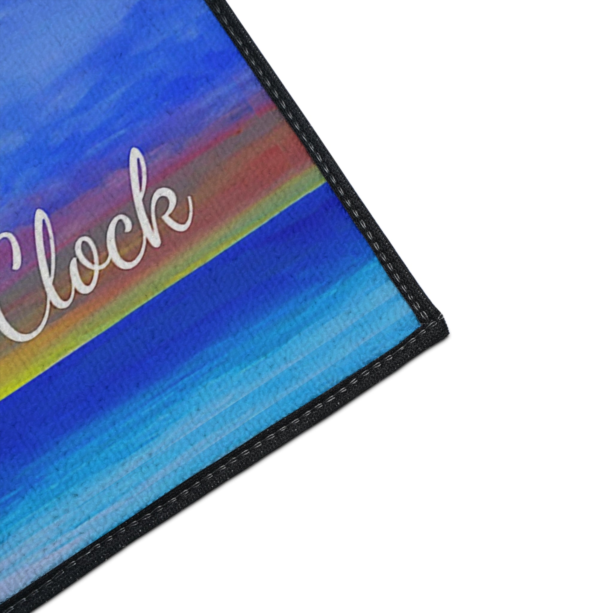 It's 5 O'Clock Parrot Margarita Beach Cocktail Floor Mat - Tropical Parrot Drink Doormat