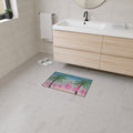 Flamingo Beach Heavy Duty Floor Mat — Tropical Palm Welcome Rug