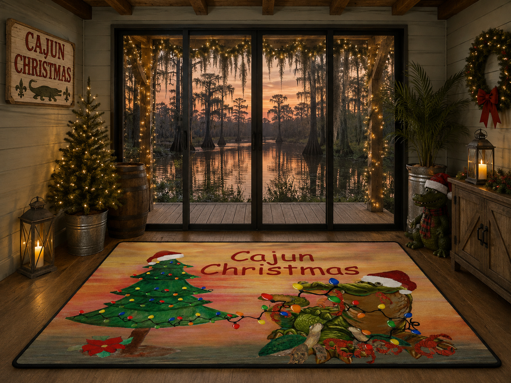Cajun Christmas Doormat — Louisiana Holiday Entryway Rug