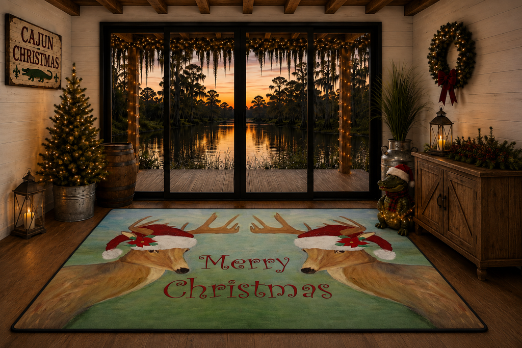 Christmas Deer Floor Mat — Merry Christmas Holiday Doormat