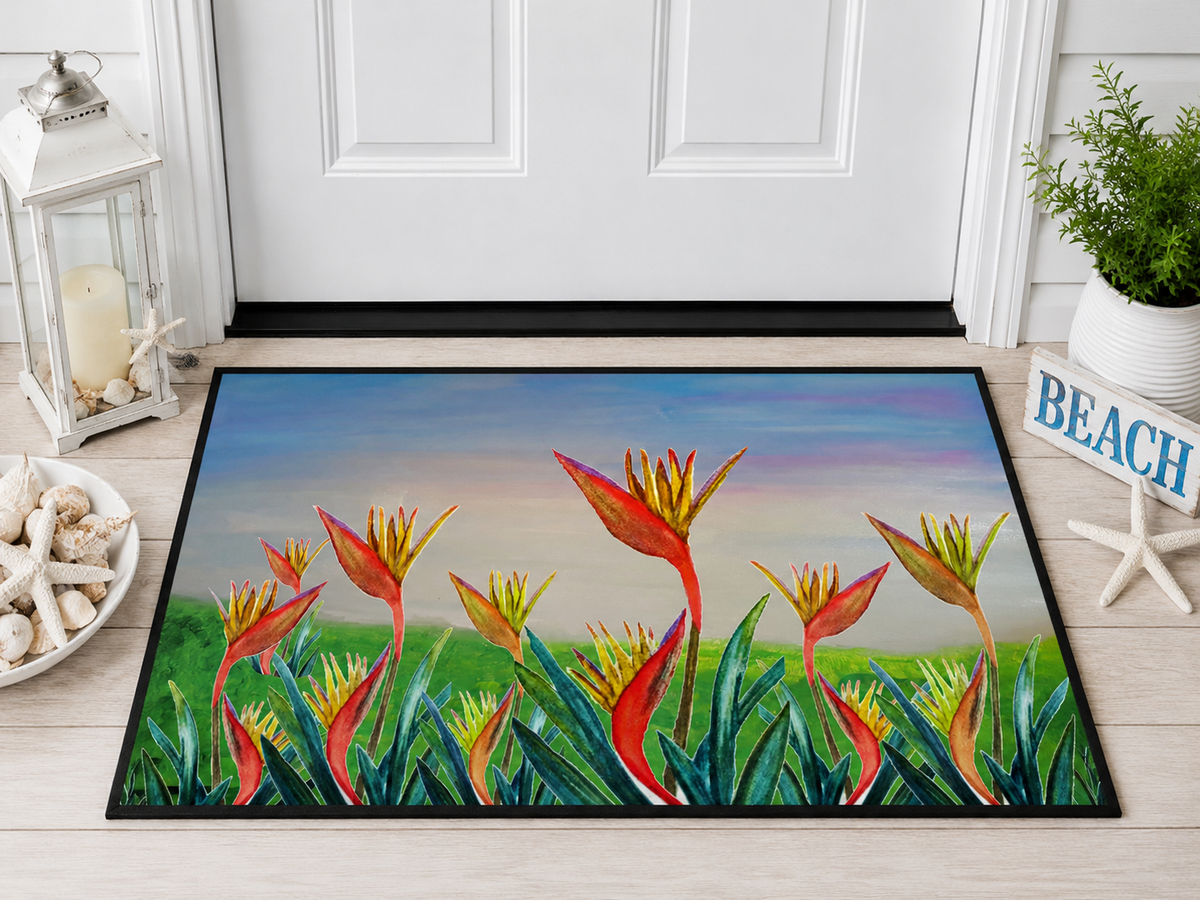 Bird of Paradise Floral Floor Mat - Heavy Duty Entry Rug